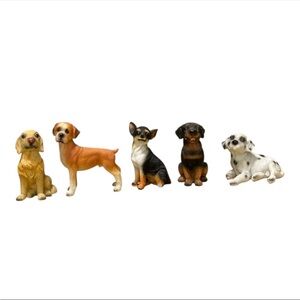 Dog Miniature Figurines set of 5